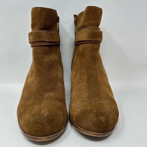 Sam Edelman Lynne Women's Suede Booties Size 9 Brown Block Heel Boots - Picture 6 of 12